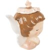 Clayre & Eef 6CETE0184 Theepot 21x12x16 cm Beige-Roze / 650 ml
