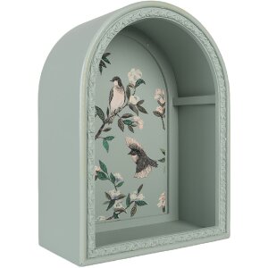 Clayre & Eef 6H2460 Wandplank Set 2 Blauw Roze 30x16x40/24x14x30 cm