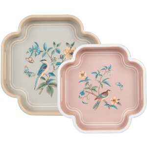 Clayre & Eef 6H2461 Decoratieve Dienbladset 2 Beige...