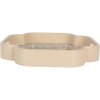 Clayre & Eef 6H2461 Decoratieve Dienbladset 2 Beige Roze 30x30/24x24 cm