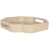 Clayre & Eef 6H2461 Decoratieve Dienbladset 2 Beige Roze 30x30/24x24 cm