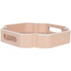 Clayre & Eef 6H2461 Decoratieve Dienbladset 2 Beige Roze 30x30/24x24 cm