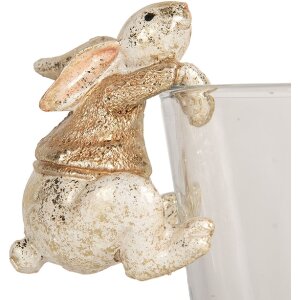 Clayre & Eef 6PR5485 Decoratie Konijn 6x5x7 cm Beige & Bruin