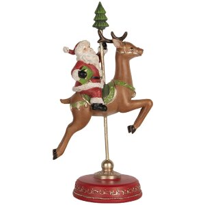 Clayre & Eef 6PR5763 Kerstman op rendier decoratie...