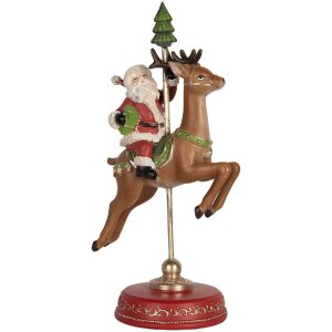 Clayre & Eef 6PR5763 Kerstman op rendier decoratie...
