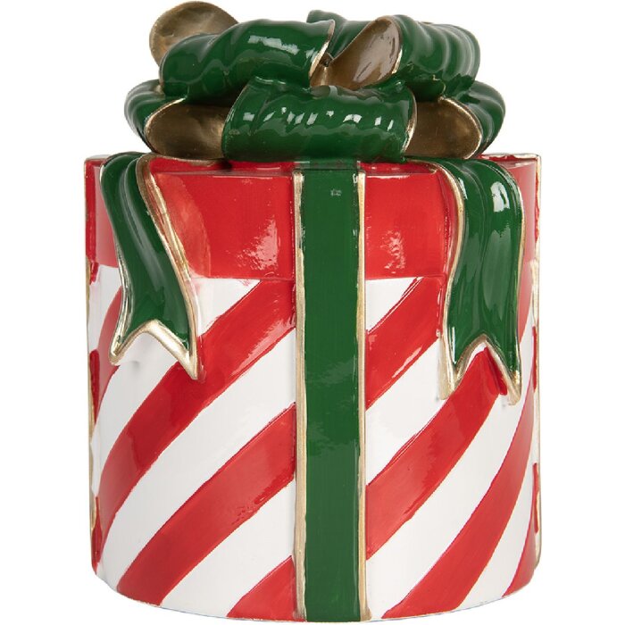 Clayre & Eef 6PR5765 Decoratie Geschenk Rood Groen Ø 16x21 cm