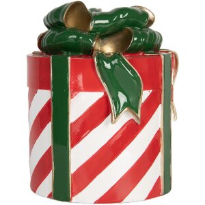 Clayre & Eef 6PR5765 Decoratie Geschenk Rood Groen Ø 16x21 cm