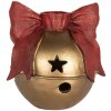 Clayre & Eef 6PR5767 Kandelaar 13x12x13 cm Goudkleurig en Rood