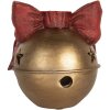 Clayre & Eef 6PR5767 Kandelaar 13x12x13 cm Goudkleurig en Rood