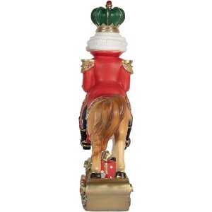 Clayre & Eef 6PR5768 Decoratieve Notenkraker op Schommelpaard 24x8x31 cm