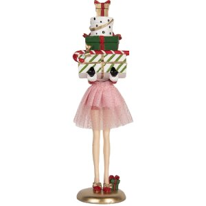 Clayre & Eef 6PR5769 Decoratie Vrouw 10x10x36 cm Roze...