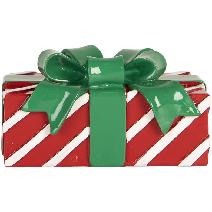 Clayre & Eef 6PR5772 Kandelaar 13x9x7 cm Rood en Groen