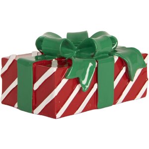 Clayre & Eef 6PR5772 Kandelaar 13x9x7 cm Rood en Groen