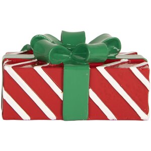 Clayre & Eef 6PR5772 Kandelaar 13x9x7 cm Rood en Groen