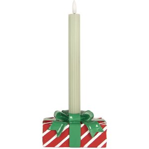 Clayre & Eef 6PR5772 Kandelaar 13x9x7 cm Rood en Groen