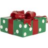 Clayre & Eef 6PR5773 Kandelaar 10x10x6 cm Groen en Rood