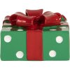Clayre & Eef 6PR5773 Kandelaar 10x10x6 cm Groen en Rood
