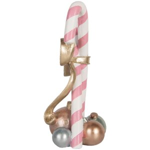 Clayre & Eef 6PR5775 Decoratie Pepermuntstok 19x14x30 cm Roze Goud