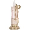 Clayre & Eef 6PR5776 Decoratieve LED-kaars 10x10x25 cm Goud Roze