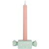 Clayre & Eef 6PR5778BL Kandelaar 14x6x4 cm Blauw en Wit