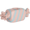 Clayre & Eef roze-blauwe kerstdecoratie kandelaar 14x5x5 cm