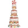 Clayre & Eef 6PR5779 Decoratieve Taart Ø 10x22 cm Bruin-Wit