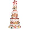 Clayre & Eef 6PR5779 Decoratieve Taart Ø 10x22 cm Bruin-Wit
