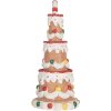 Clayre & Eef 6PR5779 Decoratieve Taart Ø 10x22 cm Bruin-Wit