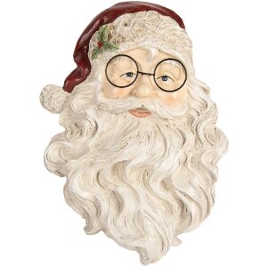 Clayre & Eef 6PR5781 Wanddecoratie Kerstman 23x5x31 cm