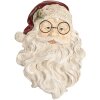 Clayre & Eef 6PR5781 Wanddecoratie Kerstman 23x5x31 cm