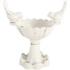Clayre & Eef 6Y5741 Vogel Voerbak 14x10x15 cm wit