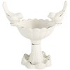 Clayre & Eef 6Y5741 Vogel Voerbak 14x10x15 cm wit