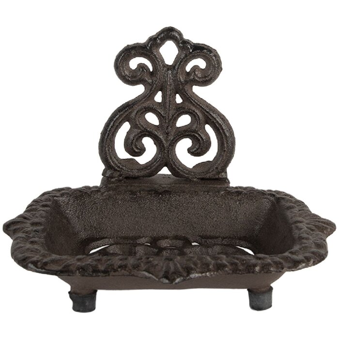 Clayre & Eef 6Y5748 Zeepbakje 15x11x11 cm Landelijk Stijl IJzer