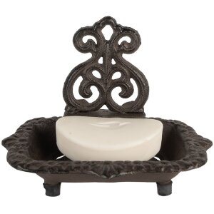 Clayre & Eef 6Y5748 Zeepbakje 15x11x11 cm Landelijk Stijl IJzer