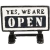 Clayre & Eef 6Y5749 Tekstbord open / gesloten 16x7x12 cm Zwart-Wit