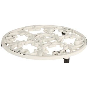 Clayre & Eef 6Y5762 Panonderzetter Wit Ø 18x2 cm