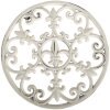 Clayre & Eef 6Y5762 Panonderzetter Wit Ø 18x2 cm