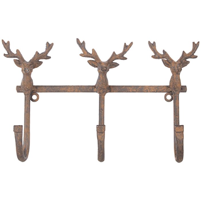 Clayre & Eef 6Y5948 Kapstok 27x5x15 cm bruin