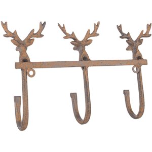 Clayre & Eef 6Y5948 Kapstok 27x5x15 cm bruin