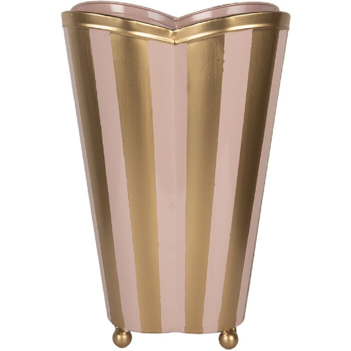 Clayre & Eef 6Y5951 Decoratieve Vaas 22x22x35 cm Roze Goud