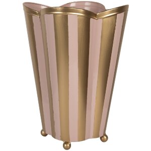 Clayre & Eef 6Y5951 Decoratieve Vaas 22x22x35 cm Roze Goud