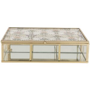 Clayre & Eef 6Y5952 Metalen Opbergdoos 20x16x5 cm