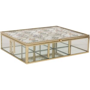 Clayre & Eef 6Y5952 Metalen Opbergdoos 20x16x5 cm