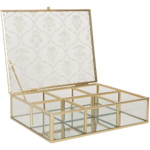 Clayre & Eef 6Y5952 Metalen Opbergdoos 20x16x5 cm