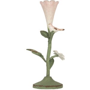 Clayre & Eef 6Y5953 Kandelaar 12x12x26 cm Groen Roze