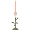 Clayre & Eef 6Y5953 Kandelaar 12x12x26 cm Groen Roze