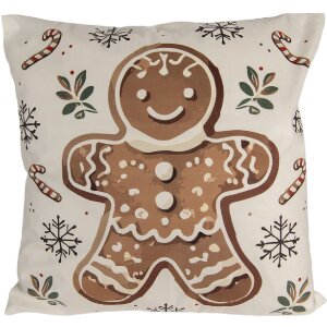 Clayre & Eef CGM22 Kussensloop 45x45 cm Beige Bruin