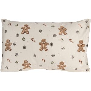 Clayre & Eef CGM36 Kussensloop 30x50 cm Beige-Bruin