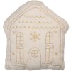 Clayre & Eef KG035.008 Gevuld Kussen 45x40x10 cm Wit-Beige