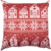 Clayre & Eef KT021.433 Kussensloop 45x45 cm Rood-Wit
